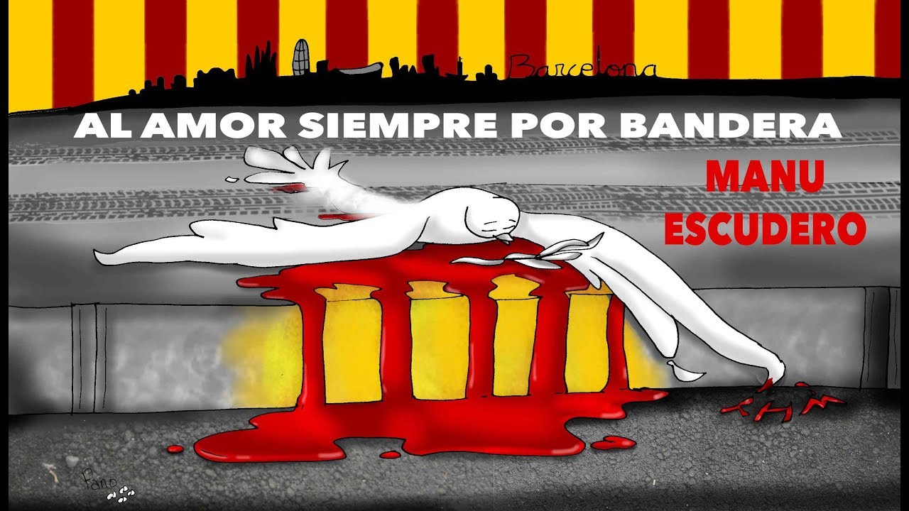 Manu Escudero canta al Amor siempre por bandera tras los atentados de BarcelonA