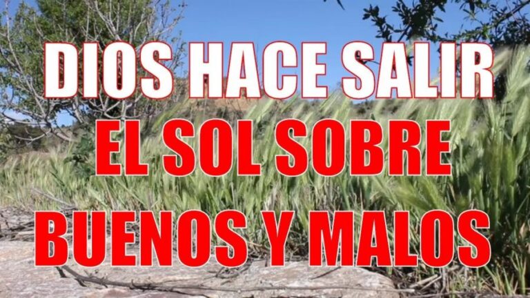 DIOS hace salir el sol sobre buenos y malo