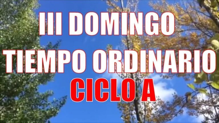 III Domingo del Tiempo ordinario
