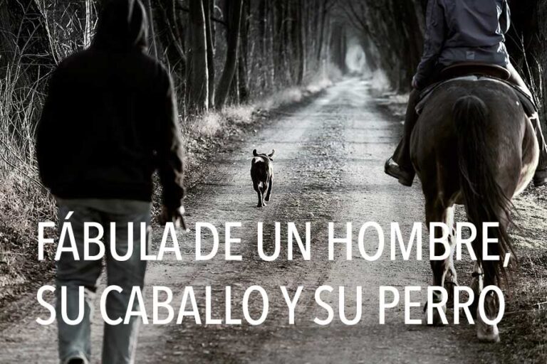 ᐅ FÁBULAS Un hombre, su caballo y su perro