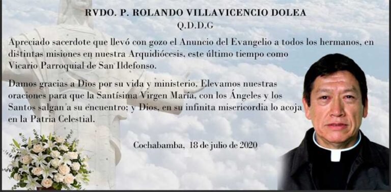 Fallece Padre Rolando V