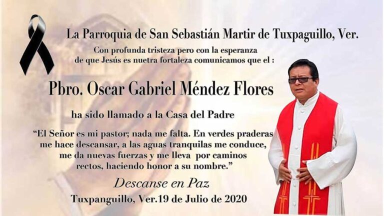 FALLECE el Sacerdote Óscar Gabriel Méndez por Covid