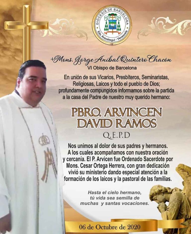 Fallece sacerdote Arvincen David