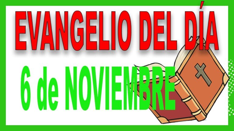 Evangelio del día 6 de noviembre