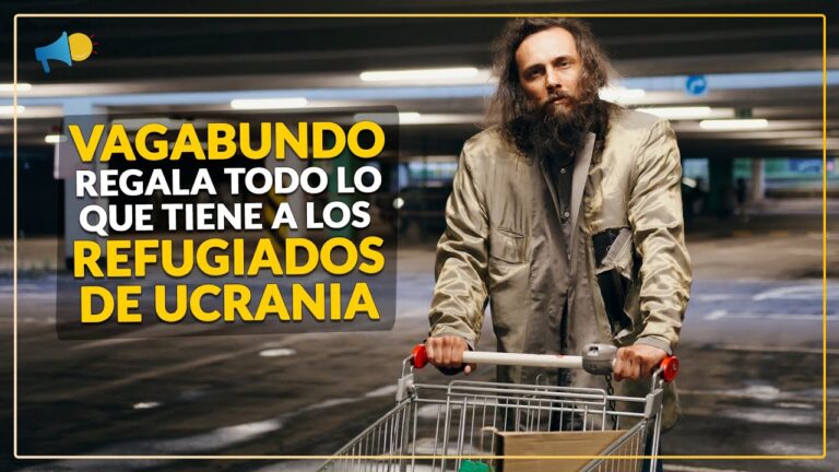 Un vagabundo REGALA TODO lo que tiene a los refugiados ucranianos