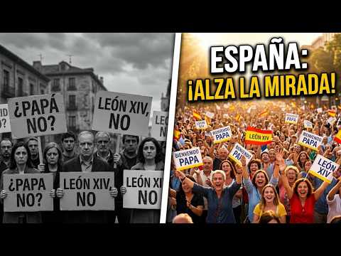 Papa León XIV saludando a los fieles durante una visita pastoral mientras miles de católicos en España expresan su apoyo y esperanza ante su próxima visita.